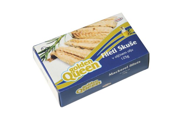Mackerel fillets in olive oil 125g