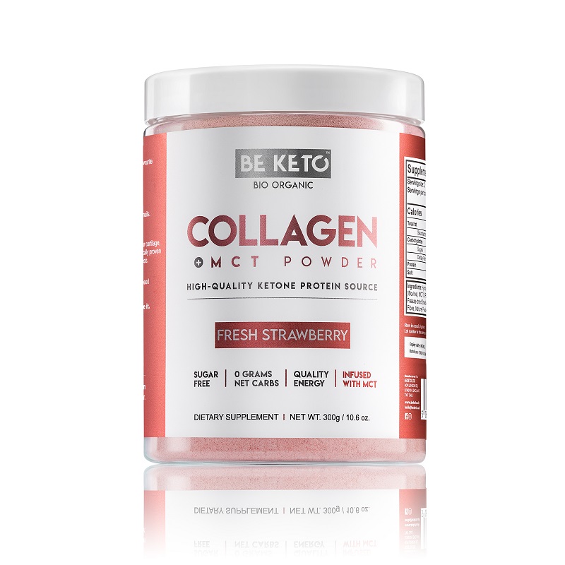 BeKeto collagen + MCT strawberry 300g