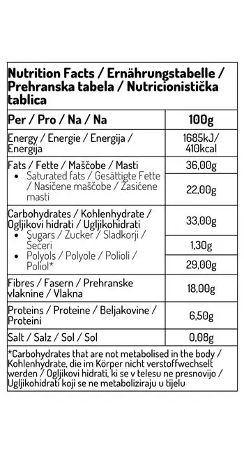 Dunkle Schokolade mit Waldfrüchten 125g Stevia – Bild 2