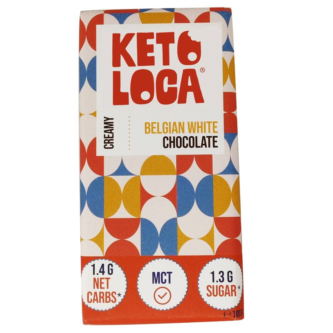 Keto Loca belgijska bela čokolada 100g