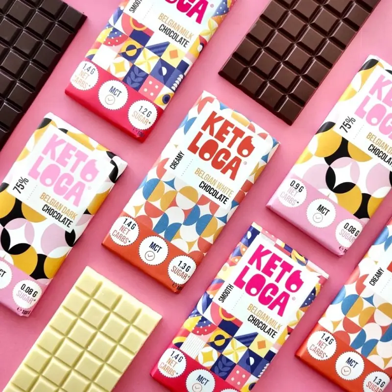 Keto Loca belgijska bela čokolada 100g - slika 3