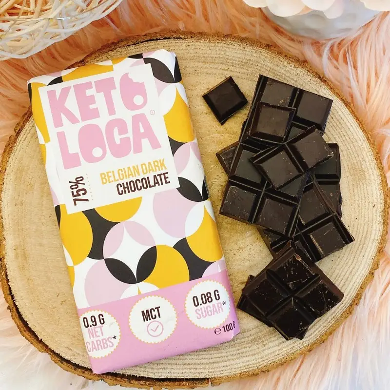Keto Loca belgian dark chocolate 100g - Image 2