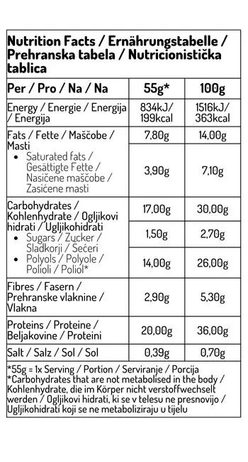 Proteinska pločica slana karamela 55g - Slika 4