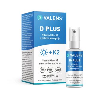 D-plus vitamin D3 in K2 v razpršilu 25ml