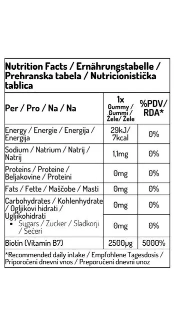 Gummibärchen mit Biotin, grüner Apfel – Bild 3