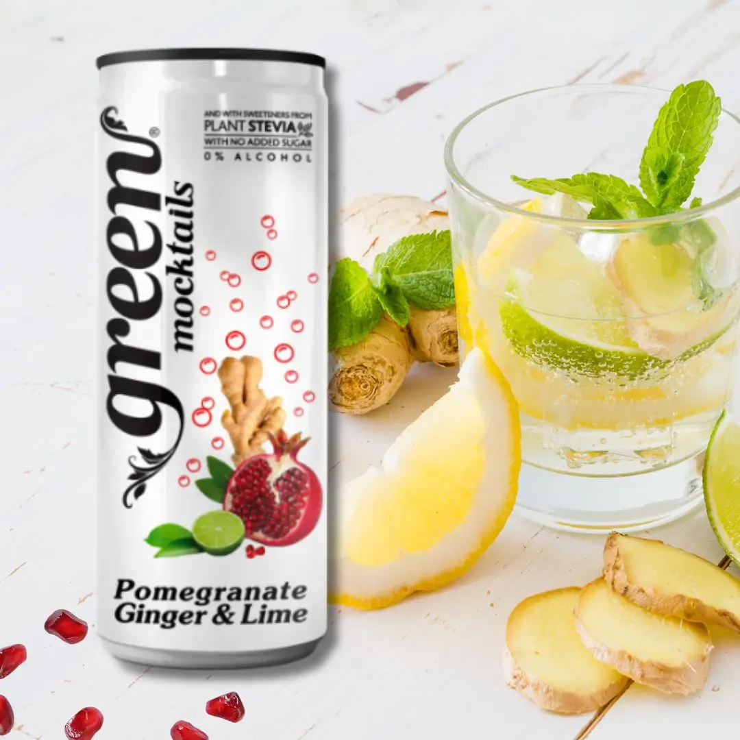 Green Mocktail Granatno jabolko/ingver/limeta 330ml - slika 2