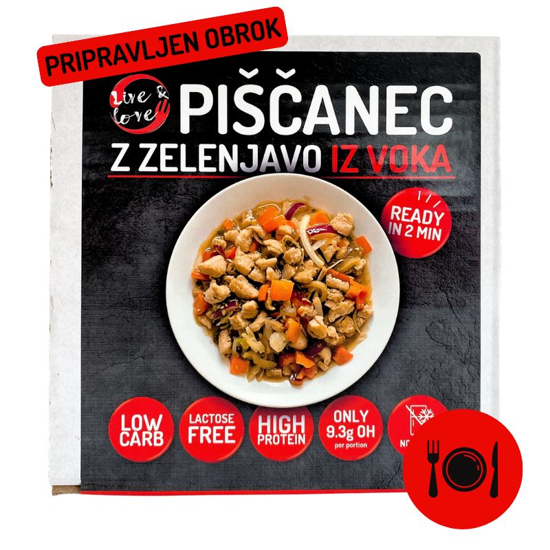 Piletina s povrćem iz woka 280g